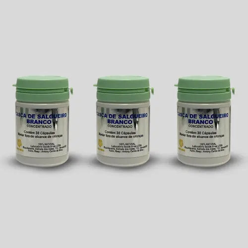 Casca de Salgueiro Branco – Suplemento Alimentar Natural – 30 Cápsulas