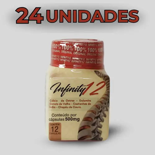 Infinity 12 Suplemento Alimentar Natural com Cálcio, Magnésio e Extratos Vegetais – 12 Cápsulas
