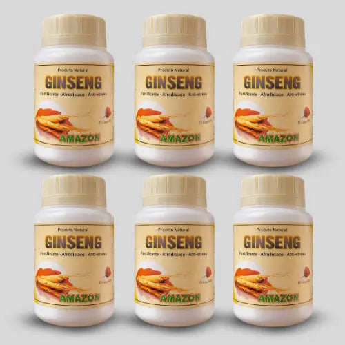 Suplemento Alimentar Natural com Extrato de Ginseng (Panax spp.) – 30 Cápsulas
