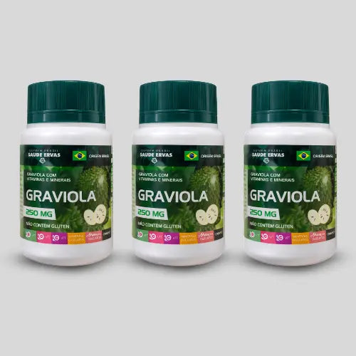 Graviola – Suplemento Alimentar Natural com Annona muricata – 30 Cápsulas