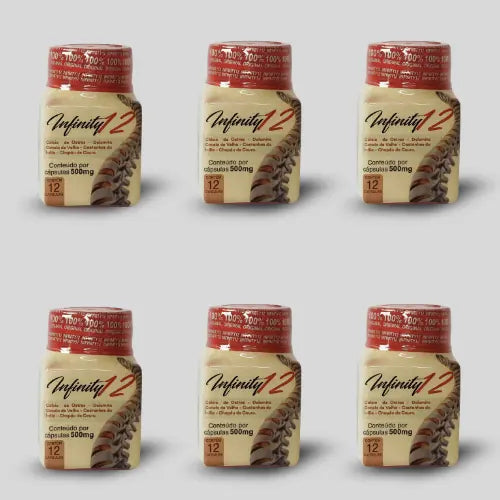 Infinity 12 Suplemento Alimentar Natural com Cálcio, Magnésio e Extratos Vegetais – 12 Cápsulas
