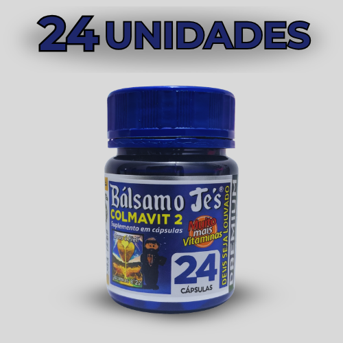 Bálsamo Je’s Colmavit 2 Azul – Suplemento Alimentar com Colágeno, Vitaminas e Minerais – 24 Cápsulas