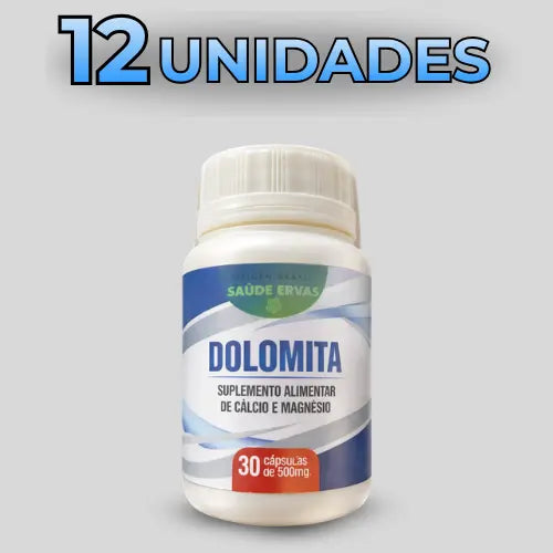 Dolomita – Suplemento Alimentar Natural com Cálcio e Magnésio – 30 Cápsulas