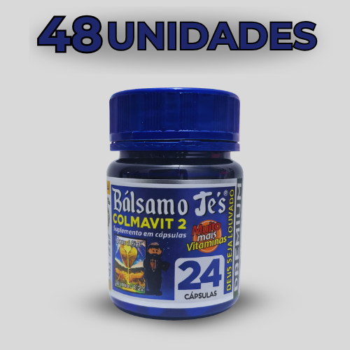 Bálsamo Je’s Colmavit 2 Azul – Suplemento Alimentar com Colágeno, Vitaminas e Minerais – 24 Cápsulas