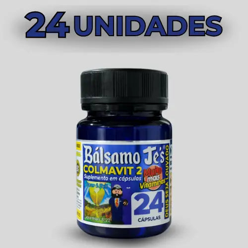 Bálsamo Je’s Colmavit 2 Preto – Suplemento Alimentar com Colágeno, Vitaminas e Minerais – 24 Cápsulas