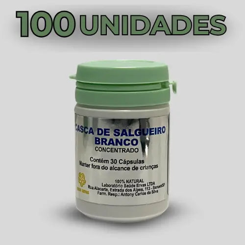 Casca de Salgueiro Branco – Suplemento Alimentar Natural – 30 Cápsulas