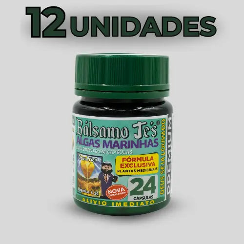 Bálsamo Je’s Algas Marinhas – Suplemento Alimentar com Colágeno, Ômega 3 e Extratos Naturais – 24 Cápsulas