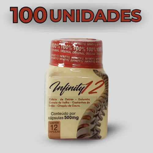Infinity 12 Suplemento Alimentar Natural com Cálcio, Magnésio e Extratos Vegetais – 12 Cápsulas