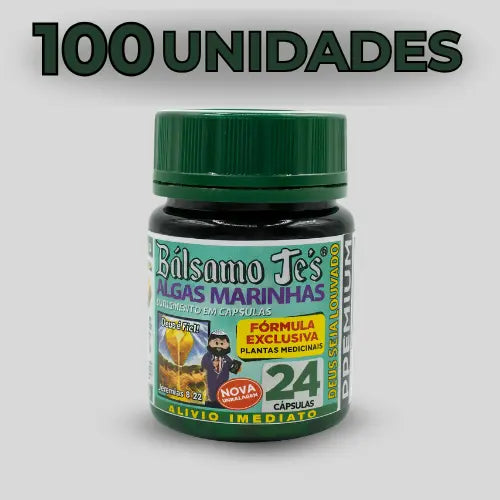 Bálsamo Je’s Algas Marinhas – Suplemento Alimentar com Colágeno, Ômega 3 e Extratos Naturais – 24 Cápsulas