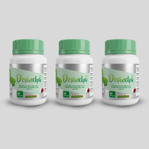 Desinchá – Suplemento Alimentar Natural com Extratos Vegetais – 30 Cápsulas