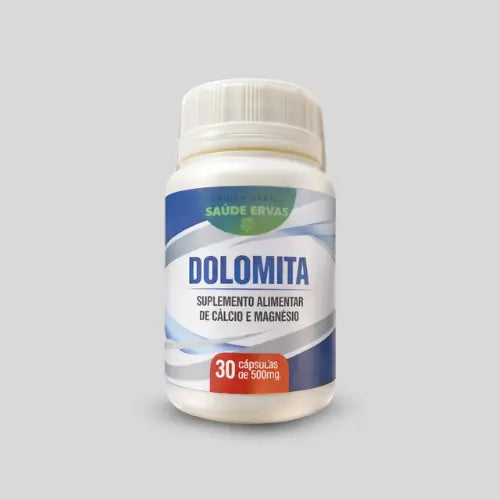 Dolomita – Suplemento Alimentar Natural com Cálcio e Magnésio – 30 Cápsulas