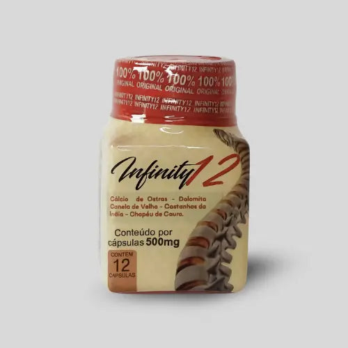 Infinity 12 Suplemento Alimentar Natural com Cálcio, Magnésio e Extratos Vegetais – 12 Cápsulas