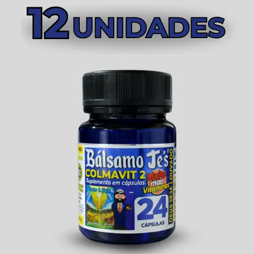 Bálsamo Je’s Colmavit 2 Preto – Suplemento Alimentar com Colágeno, Vitaminas e Minerais – 24 Cápsulas