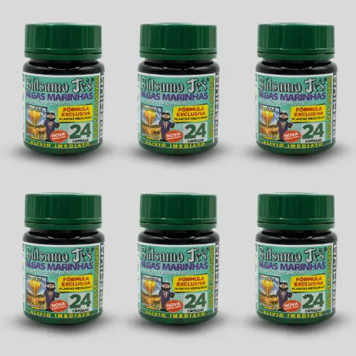 Bálsamo Je’s Algas Marinhas – Suplemento Alimentar com Colágeno, Ômega 3 e Extratos Naturais – 24 Cápsulas