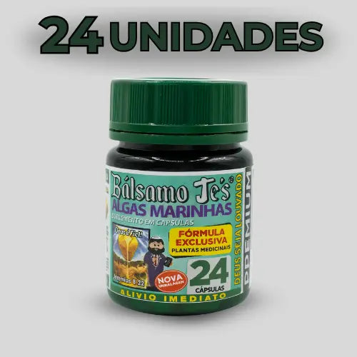 Bálsamo Je’s Algas Marinhas – Suplemento Alimentar com Colágeno, Ômega 3 e Extratos Naturais – 24 Cápsulas