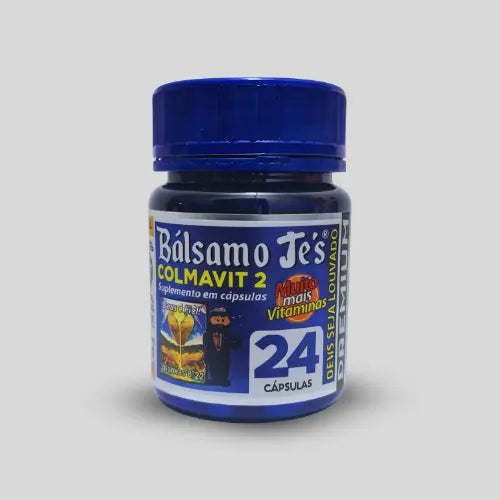 Bálsamo Je’s Colmavit 2 Azul – Suplemento Alimentar com Colágeno, Vitaminas e Minerais – 24 Cápsulas