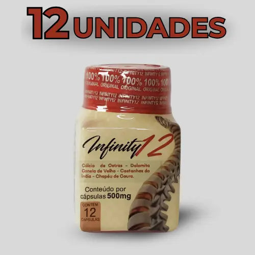 Infinity 12 Suplemento Alimentar Natural com Cálcio, Magnésio e Extratos Vegetais – 12 Cápsulas