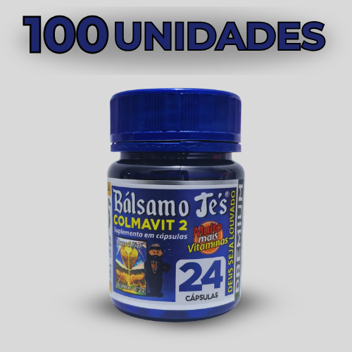Bálsamo Je’s Colmavit 2 Azul – Suplemento Alimentar com Colágeno, Vitaminas e Minerais – 24 Cápsulas