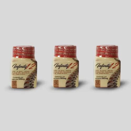 Infinity 12 Suplemento Alimentar Natural com Cálcio, Magnésio e Extratos Vegetais – 12 Cápsulas