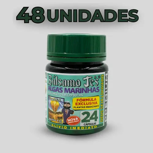 Bálsamo Je’s Algas Marinhas – Suplemento Alimentar com Colágeno, Ômega 3 e Extratos Naturais – 24 Cápsulas