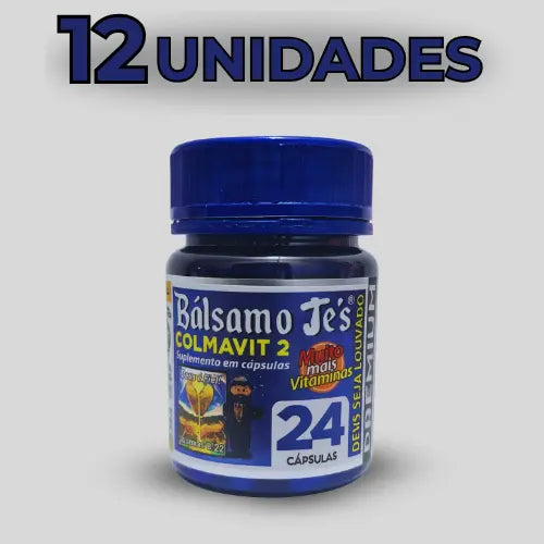 Bálsamo Je’s Colmavit 2 Azul – Suplemento Alimentar com Colágeno, Vitaminas e Minerais – 24 Cápsulas
