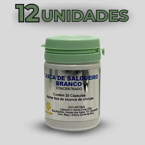 Casca de Salgueiro Branco – Suplemento Alimentar Natural – 30 Cápsulas