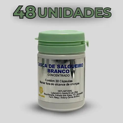 Casca de Salgueiro Branco – Suplemento Alimentar Natural – 30 Cápsulas